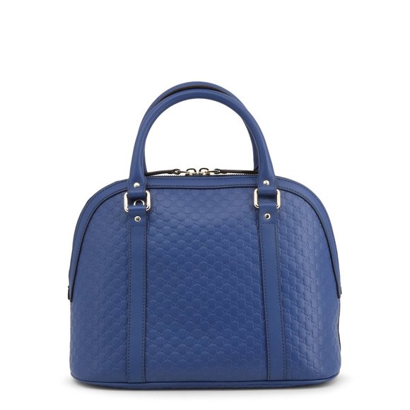 STUNNING GUCCI MICROGUCCIMA DOME CROSSBODY BAG IN BLUE LEATHER - Picture 3 of 7